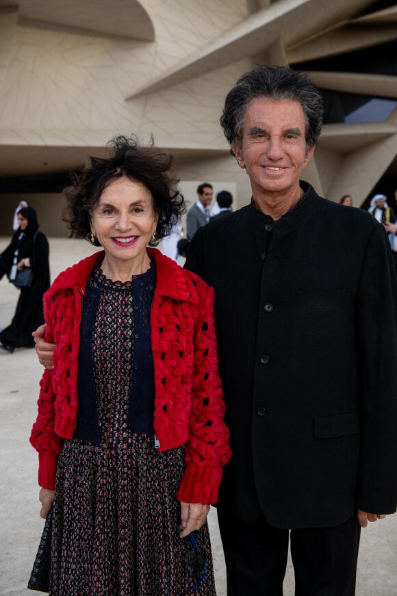 Jack Lang et son épouse Monique Lang - Soirée d'inauguration du Musée National du Qatar. Doha, le 27 mars 2019.