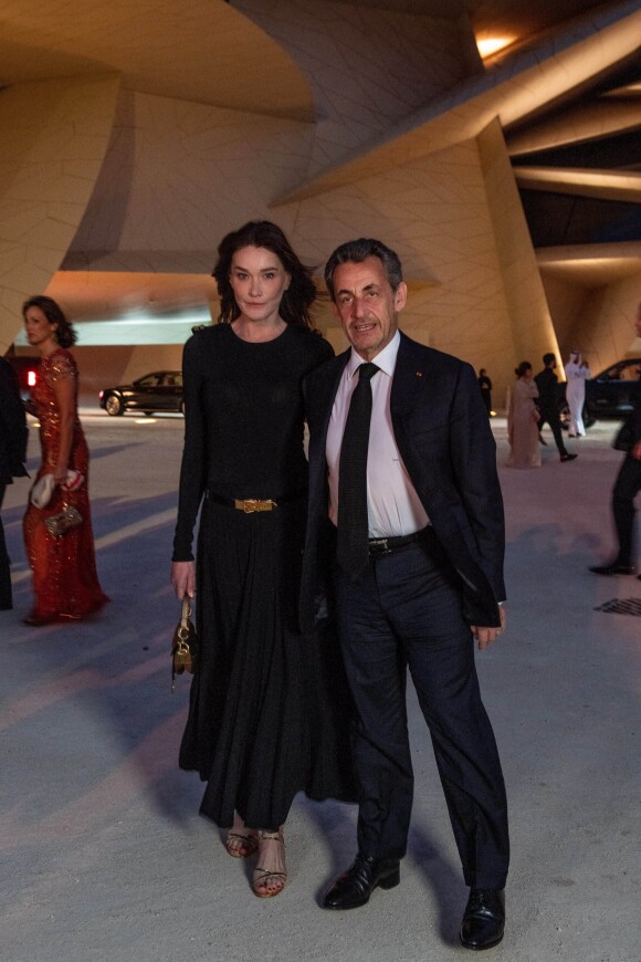 Nicolas Sarkozy et Carla Bruni-Sarkozy - Soirée d'inauguration du Musée National du Qatar. Doha, le 27 mars 2019.