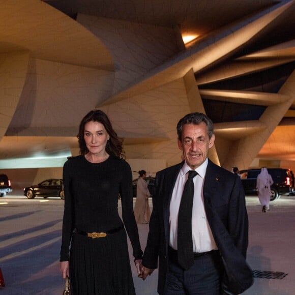 Nicolas Sarkozy et Carla Bruni-Sarkozy - Soirée d'inauguration du Musée National du Qatar. Doha, le 27 mars 2019.