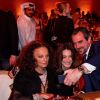Diane von Furstenberg, Carla Bruni-Sarkozy et le prince Nikolaos de Grèce - Soirée d'inauguration du Musée National du Qatar. Doha, le 27 mars 2019.