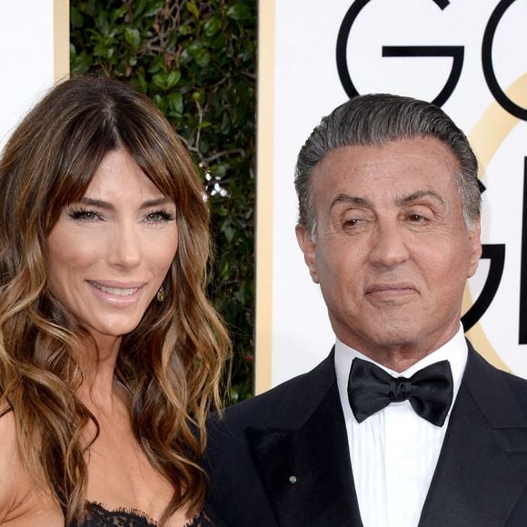 Sylvester Stallone et Jennifer Flavin à Los Angeles, le 8 janvier 2017. Ils ont 22 ans d'écart. 