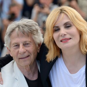 Roman Polanski et Emmanuelle Seigner à Cannes, le 27 mai 2017. 33 ans les séparent.