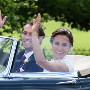 Pippa Middleton et son mari James Matthews en l'église St Mark Englefield, Berkshire, Royaume Uni, le 20 mai 2017.