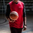 Tony Parker, quadruple champion NBA, rend visite à la classe de 5ème Basket du collège Jean Zay à Bondy le 7 septembre 2018.