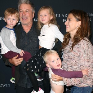 Alec Baldwin, sa femme Hilaria et leurs enfants Rafael, Carmen et Leonardo - People à la soirée Chairman lors du Festival International du Film des Hamptons à New York. Le 6 octobre 2018 © Sonia Moskowitz / Zuma Press / Bestimage