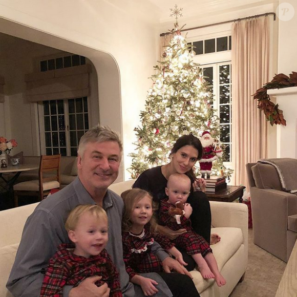 Alec, Hilaria Baldwin et leurs trois enfants. Décembre 2017.