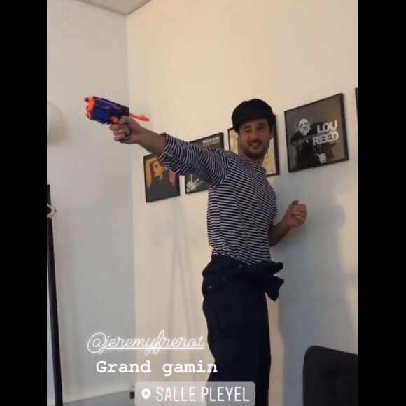 Laure Manaudou publie une photo de son mari Jérémy Frérot avant son concert à la salle Pleyel, à Paris. Instagram, le 4 avril 2019.