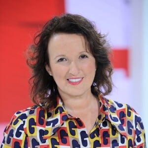 Exclusif - Anne Roumanoff - Enregistrement de l'émission "Vivement Dimanche prochain" au Studio Gabriel à Paris, présentée par M.Drucker et diffusée le 3 mars sur France 2. Le 20 février 2019 © Guillaume Gaffiot / Bestimage