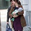 Exclusif - Sophie Ellis Bextor et son mari Richard Jones se promènent avec leur bébé à Londres, le 23 février 2019.
