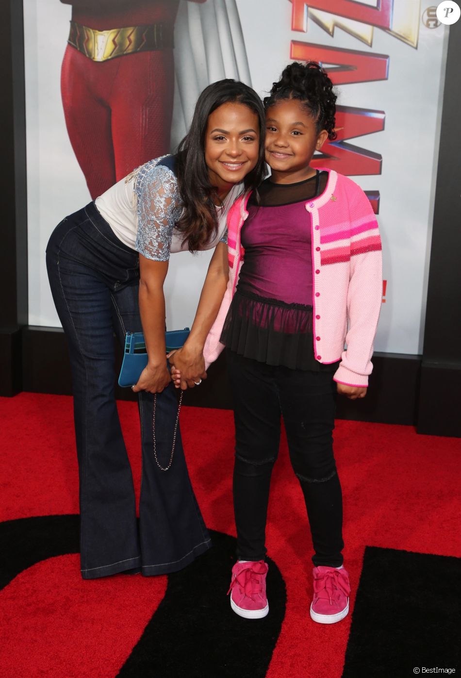 Christina Milian, Violet Madison Nash à la première de Shazam! au