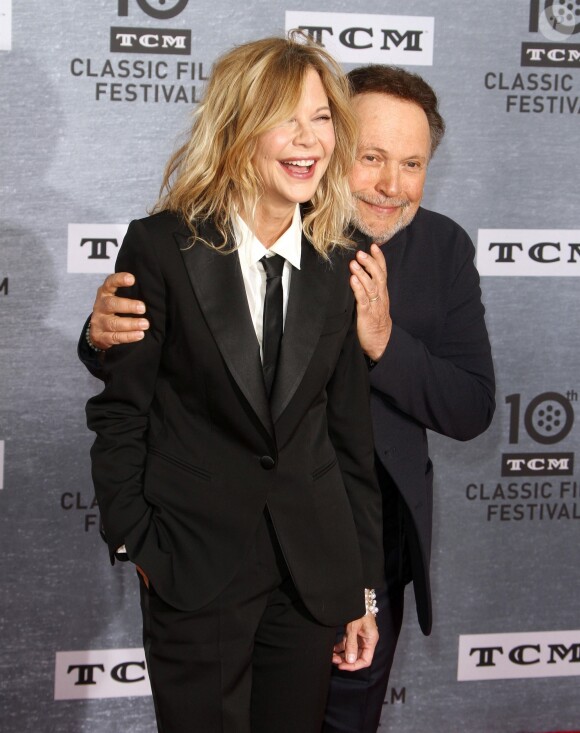 Meg Ryan, Billy Crystal au photocall de la projection spéciale pour les 30 ans du film "Quand Harry rencontre Sally" lors du 10ème festival TCM Classic Film à Los Angeles, le 11 avril 2019.