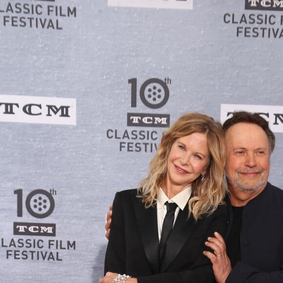 Meg Ryan, Billy Crystal au photocall de la projection spéciale pour les 30 ans du film "Quand Harry rencontre Sally" lors du 10ème festival TCM Classic Film à Los Angeles, le 11 avril 2019.