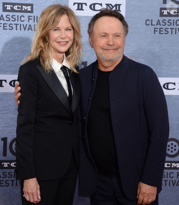 Meg Ryan, Billy Crystal au photocall de la projection spéciale pour les 30 ans du film "Quand Harry rencontre Sally" lors du 10ème festival TCM Classic Film à Los Angeles, le 11 avril 2019.