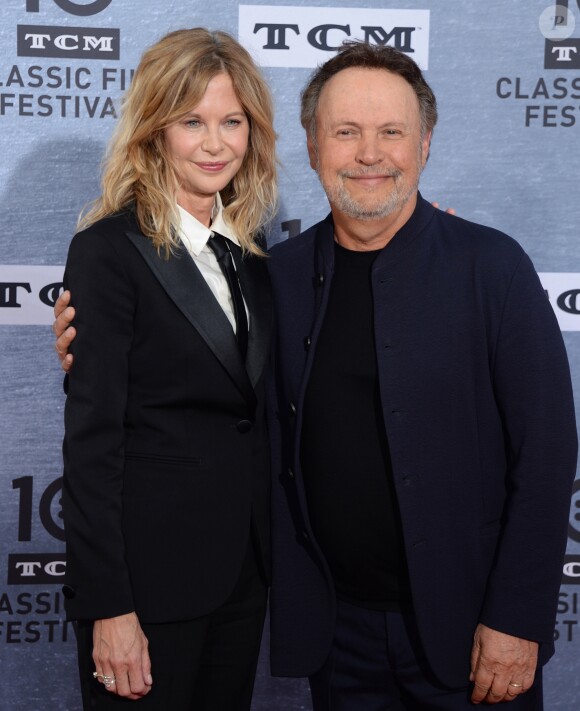 Meg Ryan, Billy Crystal au photocall de la projection spéciale pour les 30 ans du film "Quand Harry rencontre Sally" lors du 10ème festival TCM Classic Film à Los Angeles, le 11 avril 2019.