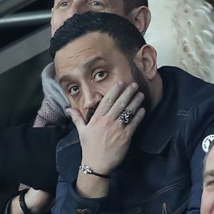 Cyril Hanouna dans les tribunes du parc des Princes lors du match de 8ème de finale retour de Ligue des champions opposant le Paris Saint-Germain à Manchester Unted à Paris, France, le 6 mars 2019. Manchester a gagné 3-1 (cumul des scores 3-3). © Cyril Moreau/Bestimage