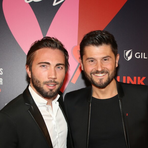 Christophe Beaugrand et son mari Ghislain Gerin lors du gala de charité le grand bal "ParAmour' à l'hôtel de ville de Paris, France, le 14 février 2019. L'ensemble des bénéfices récoltés lors de la soirée seront reversés à la lutte contre le sida (PARISSANSANSSIDA). © Denis Guignebourg/Bestimage