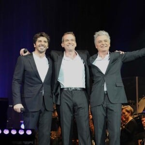 Patrick Fiori, Garou et Daniel Lavoie pour le retour de Notre-Dame de Paris, à Paris Bercy, le 16 décembre 2011.