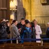 Exclusif - Catherine Zeta-Jones, ses parents (David Jones et Patricia Fair) et sa fille Carys et une amie sont allées visiter la cathédrale Notre-Dame de Paris le 12 mars 2019
