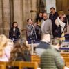 Exclusif - Catherine Zeta-Jones, ses parents (David Jones et Patricia Fair) et sa fille Carys et une amie sont allées visiter la cathédrale Notre-Dame de Paris le 12 mars 2019