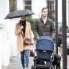 Exclusif - Pippa Middleton et son mari James Matthews promènent leur fils Arthur Matthews dans les rues de Londres. Le 1er décembre 2018