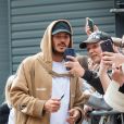 Exclusif - M. Pokora (Matt Pokora) arrive à Médiacité Liège pour la demi-finale de l'émission de The Voice Belgique, le 16 avril 2019.