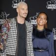 Le chanteur français M. Pokora (Matt Pokora) et sa compagne la chanteuse américaine Christina Milian - 19ème édition des NRJ Music Awards à Cannes le 4 novembre 2017. © Christophe Aubert via Bestimage