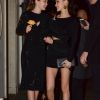 Bella Hadid, Gigi Hadid lors du dîner organisé après le défilé Versace lors de la Fashion Week de Milan (MLFW), le 22 février 2019.