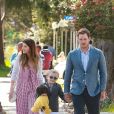 Chris Pratt s'est rendu avec sa fiancée Katherine Schwarzenegger et son fils Jack Pratt à l'église à l'occasion de la messe Pascale à Santa Monica. Le 21 avril 2019.