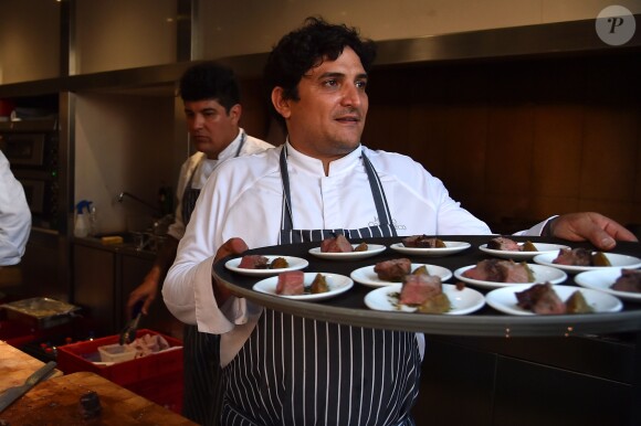 Mauro Colagreco, le chef italo-argentin, deux étoiles au Guide Michelin, 4ème au classement The World 50 Best Restaurant, 4 Toques au Gault & Millau, lors du tournoi Open du Soleil au Polo Club de Saint Tropez, le 25 août 2017. © Bruno Bebert / Bestimage