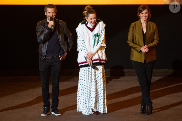 Marion Cotillard, Guillaume Canet et Clémentine Baert lors de l'avant-première du film "Nous finirons ensemble" au cinéma UGC Brouckère à Bruxelles, Belgique, le 23 avril 2019. © Alain Rolland/ImageBuzz/Bestimage