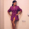 Jenifer en robe blazer XXL Jacquemus pour accompagner Slimane lors de la finale de "The Voice" Belgique, mardi 23 avril 2019.