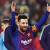 Lionel Messi, qui a marqué son 34e but de la saison, le 27 avril 2019 au Camp Nou après la victoire (1-0) du FC Barcelone contre Levante, assurant au club catalan un 26e titre de champion d'Espagne.