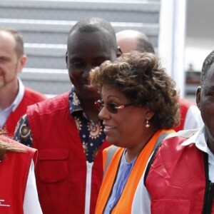 La reine Letizia d'Espagne à l'aéroport de Beira lors de sa visite officielle au Mozambique le 30 avril 2019