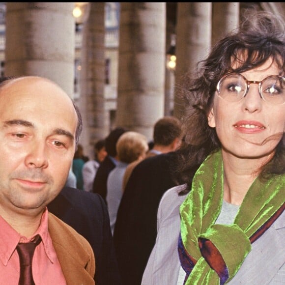 Anémone et Gérard Jugnot à Paris. 