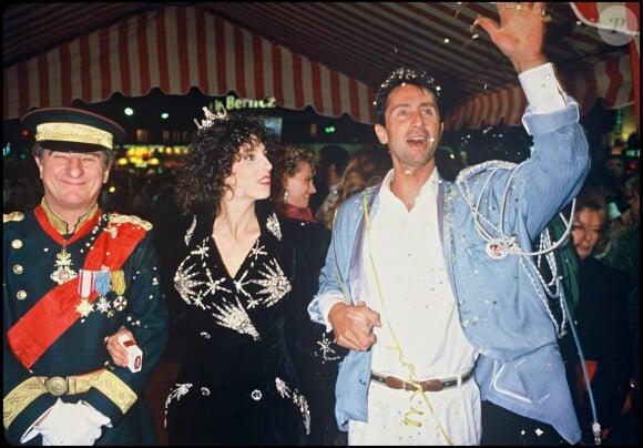 Michel Aumont, Anémone et Thierry Lhermitte à la première du Mariage du siècle en 1985.