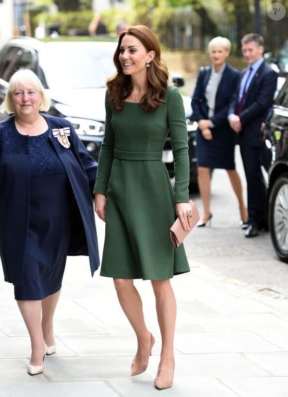 Kate Catherine Middleton, duchesse de Cambridge, à son arrivée à l'inauguration du Centre d'Excellence Anna Freud à Londres. Le 1er mai 2019