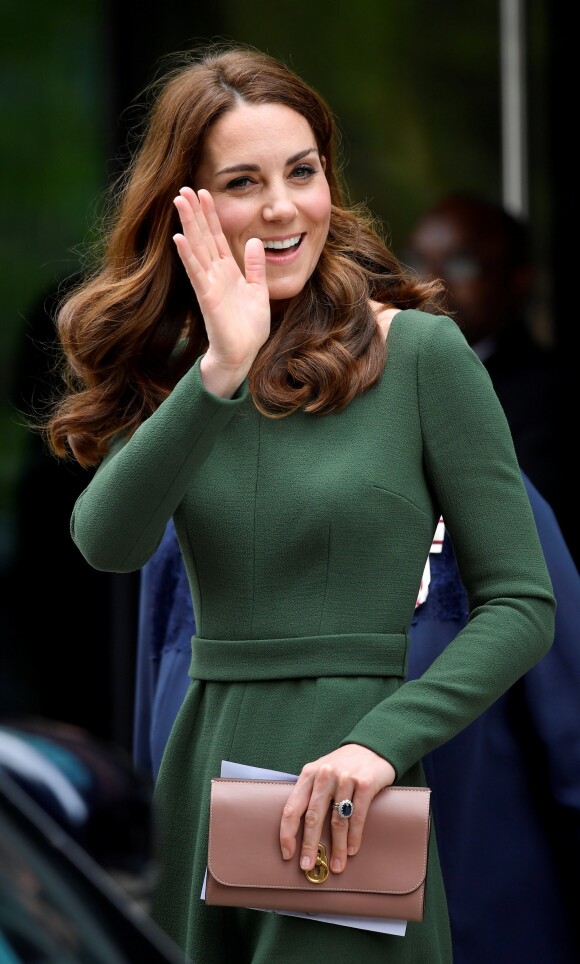 Kate Catherine Middleton, duchesse de Cambridge, à la sortie du Centre d'Excellence Anna Freud à Londres. Le 1er mai 2019