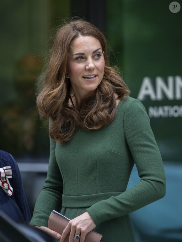 Kate Catherine Middleton, duchesse de Cambridge, quitte le Centre d'Excellence Anna Freud à Londres. Le 1er mai 2019