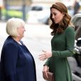 Kate Catherine Middleton, duchesse de Cambridge, à son arrivée à l'inauguration du Centre d'Excellence Anna Freud à Londres. Le 1er mai 2019