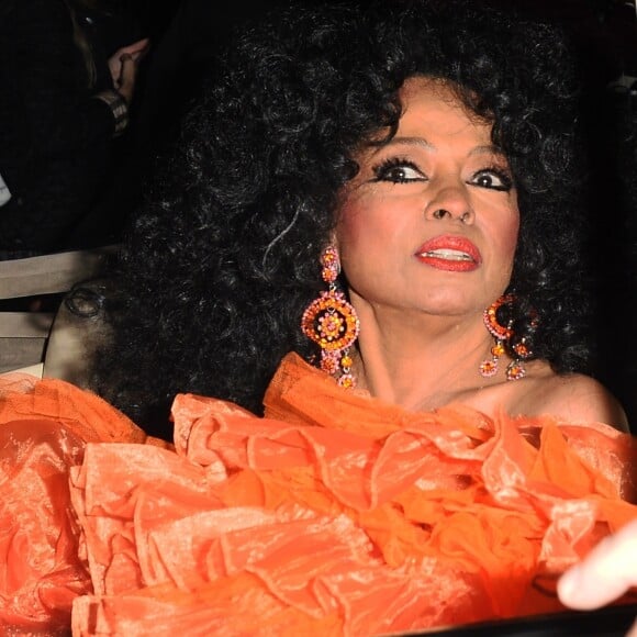 Diana Ross arrive à sa fête d'anniversaire (75 ans) dans une voiture décapotable au Warwick à Hollywood, Los Angeles, le 26 mars 2019.