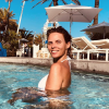 Sylvie Tellier à la piscine à Marbella, mai 2019.
