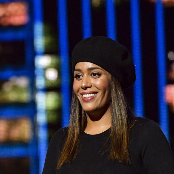 Exclusif - Amel Bent - Enregistrement de l'émission "Les 40 ans de Starmania" les stars chantent pour le Sidaction au Palais des Congrès à Paris, le 29 mars 2019. © Pierre Perusseau/Bestimage