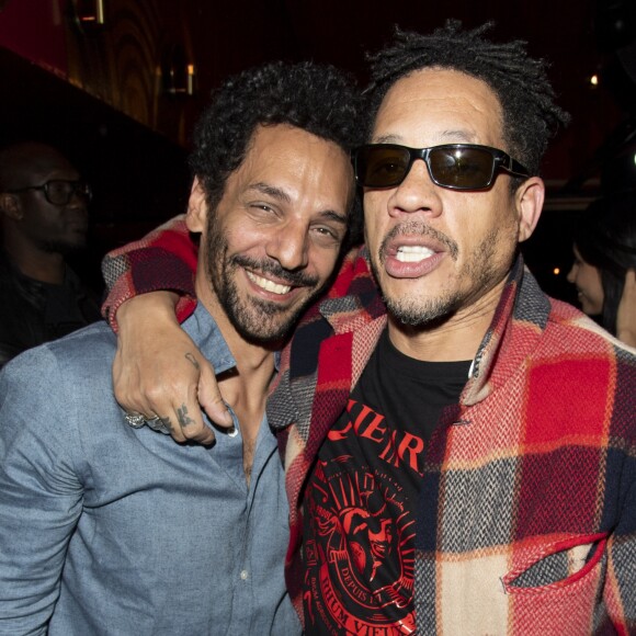 Semi-exclusif - Tomer Sisley et Joey Starr (JoeyStarr) lors de la soirée d'anniversaire de S.Sisley au restaurant Roxie à Paris, France, le 6mai 2019. © Pierre Perusseau/Bestimage-