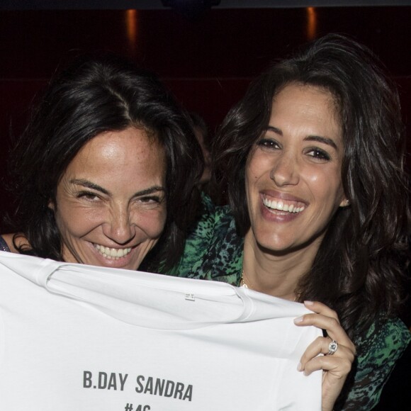 Semi-exclusif - Sandra Sisley et Laurie Cholewa lors de la soirée d'anniversaire de S.Sisley au restaurant Roxie à Paris, France, le 6mai 2019. © Pierre Perusseau/Bestimage