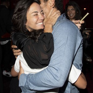 Semi-exclusif - Sandra Sisley avec son mari Tomer Sisley et son fils Dino lors de la soirée d'anniversaire de S.Sisley au restaurant Roxie à Paris, France, le 6mai 2019. © Pierre Perusseau/Bestimage