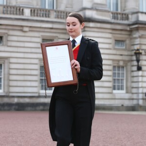 Annonce devant le palais de Buckingham de la naissance du bébé du prince Harry, duc de Sussex, et de Meghan Markle, duchesse de Sussex. Londres, le 6 mai 2019