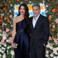 George Clooney et sa femme Amal arrivent à l'événement "Postcode Lottery Charity Gala" au McEwan hall à Edimbourg le 14 mars 2019.