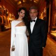 George Clooney et sa femme Amal Clooney - Dîner "The Princes Trust" au Buckingham Palace à Londres, le 12 mars 2019.