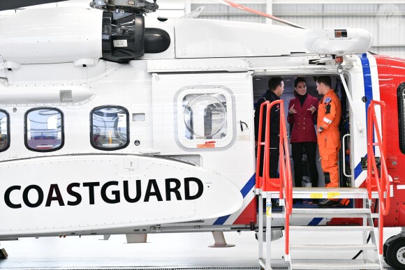 Catherine Kate Middleton, duchesse de Cambridge lors d'une visite de la base de secours de Caenarfon le 8 mai 2019.