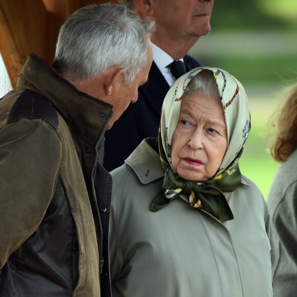 La reine Elizabeth II d'Angleterre lors du Royal Windsor Horse Show à Windsor au Royaume-Uni, le 11 mai 2019.